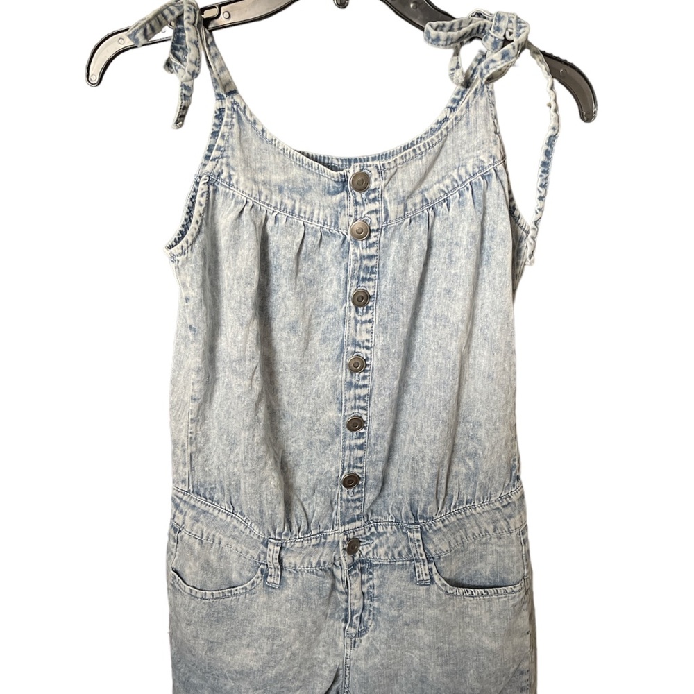2.1 Denim Romper Denim Jumpsuit Shorts Small  Light wash EUC